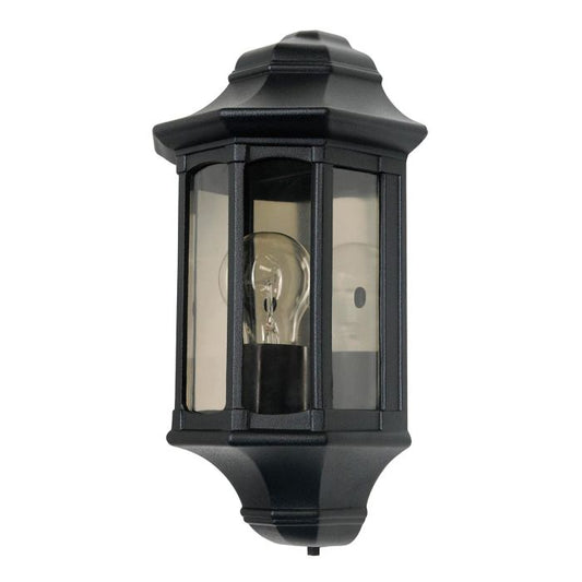 Newbury 1 Light Half Lantern - Black