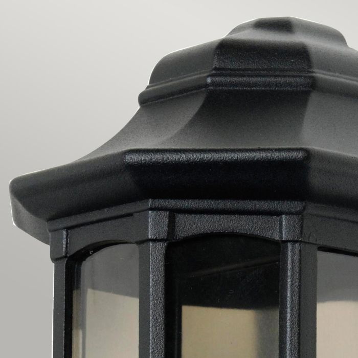 Newbury 1 Light Half Lantern - Black