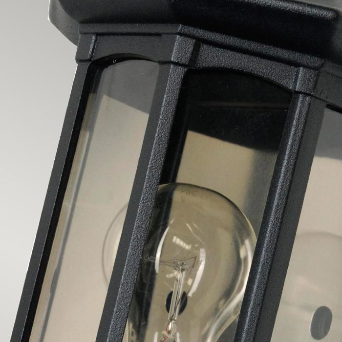 Newbury 1 Light Half Lantern - Black