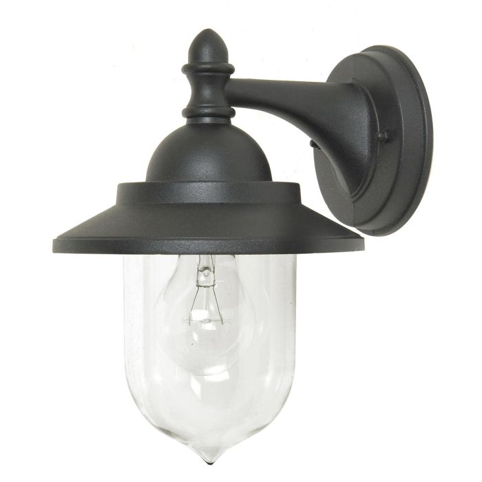 Sandown 1 Light Wall Lantern - Black