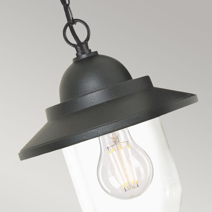 Sandown 1 Light Chain Lantern - Black