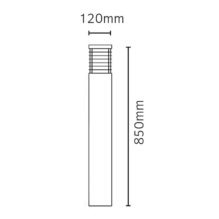 Halmstad Large Bollard Galvanised