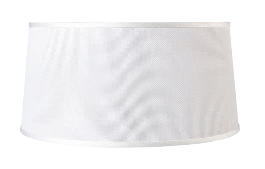Habana White Round Shade 410/450mm x 215mm, Suitable for Pendant Lights by Mantra