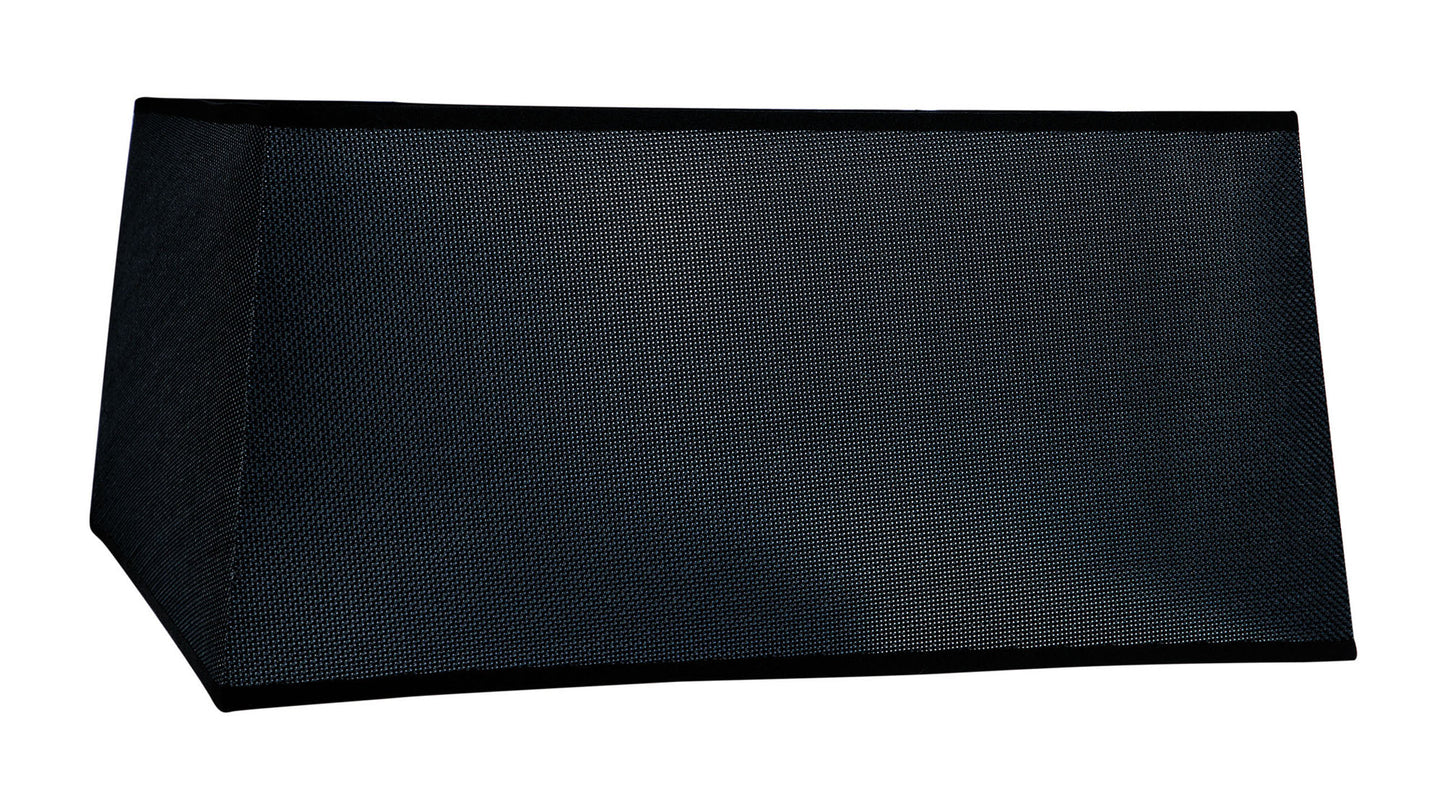 Habana Black Square Shade, 450/450x215mm, Suitable for Floor Lamps by Mantra