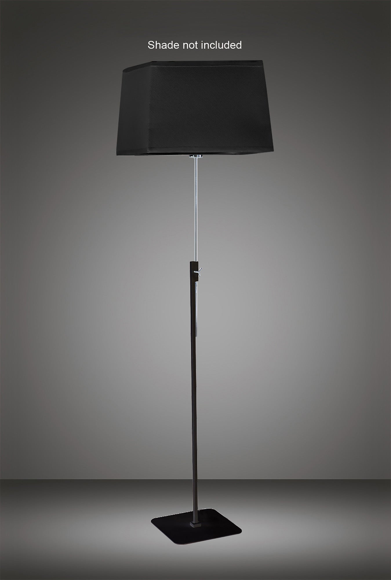 Habana Floor Lamp Telescopic 1 Light WITHOUT SHADE E27 Black/Polished Chrome by Mantra