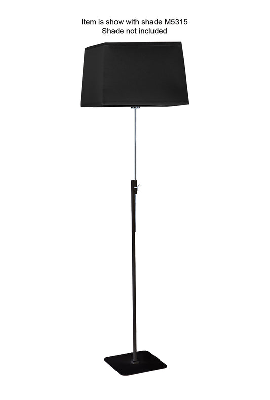Habana Floor Lamp Telescopic 1 Light WITHOUT SHADE E27 Black/Polished Chrome by Mantra