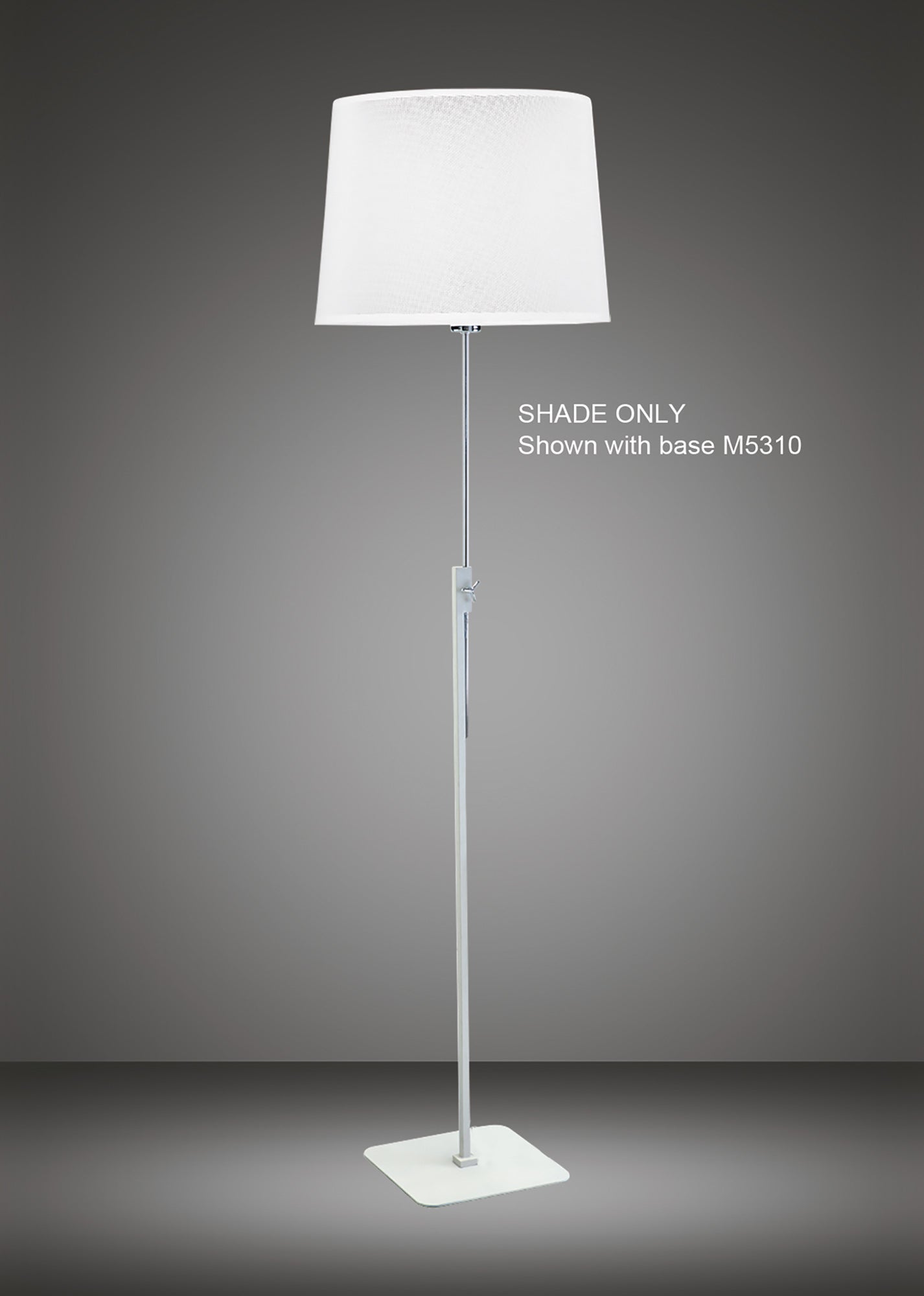 Habana White Round Shade 300/350mm x 250mm, Suitable for Floor Lamps by Mantra