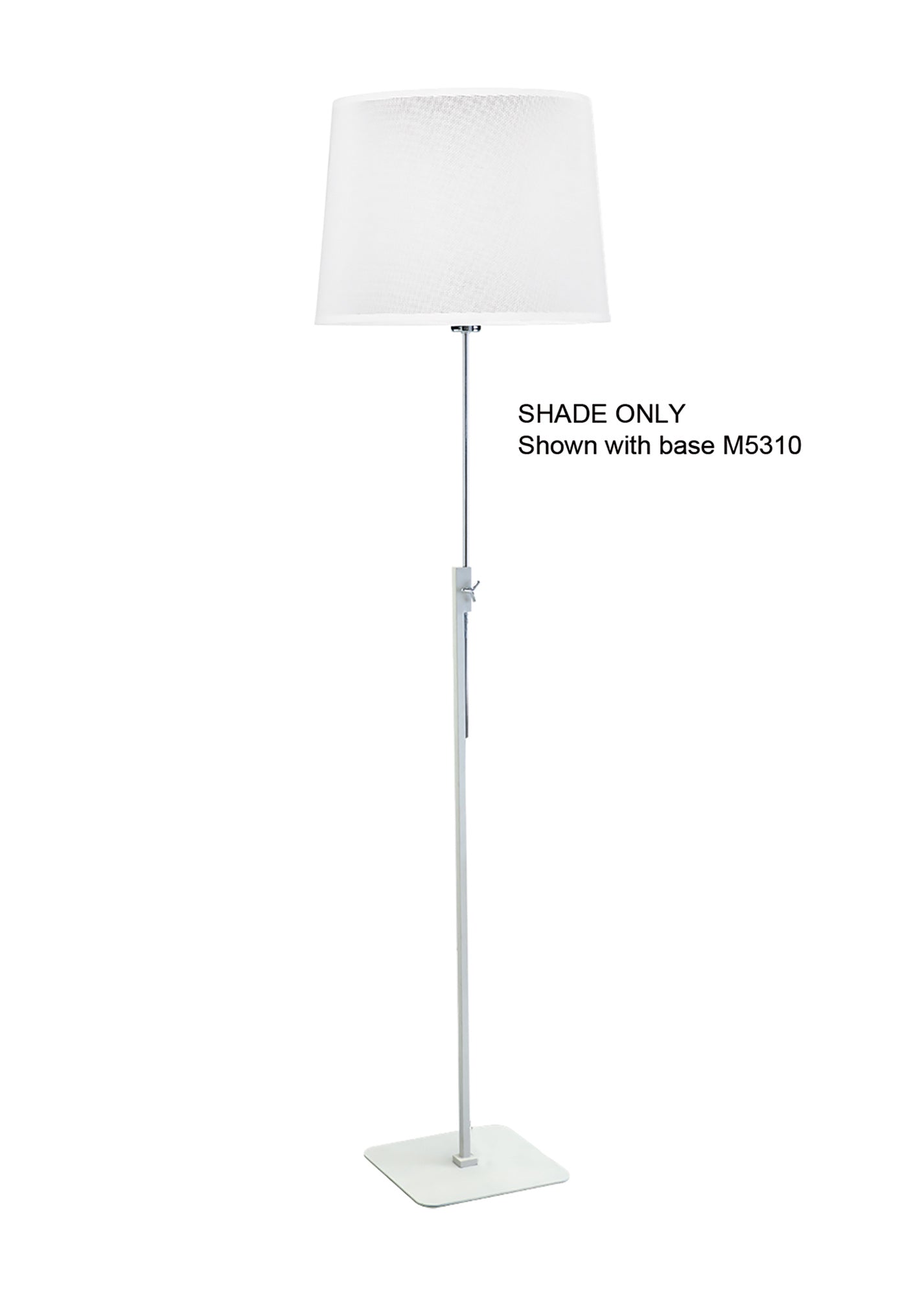 Habana White Round Shade 300/350mm x 250mm, Suitable for Floor Lamps by Mantra