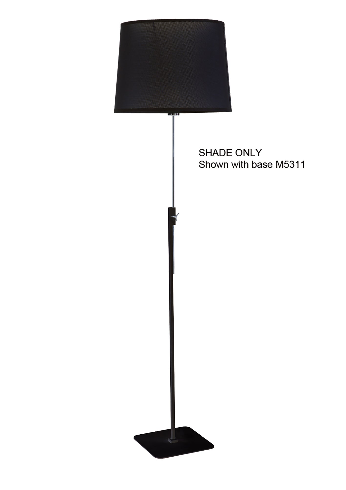 Habana Black Round Shade 300/350mm x 250mm, Suitable for Floor Lamps by Mantra