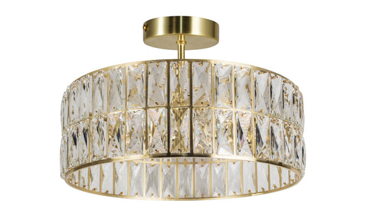 Haley 6 Light Satin Brass Bathroom Crystal