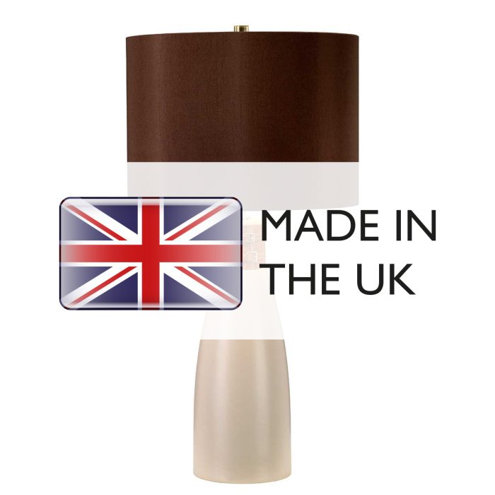 Hammersmith 1 Light Table Lamp - Taupe with Brown Shade
