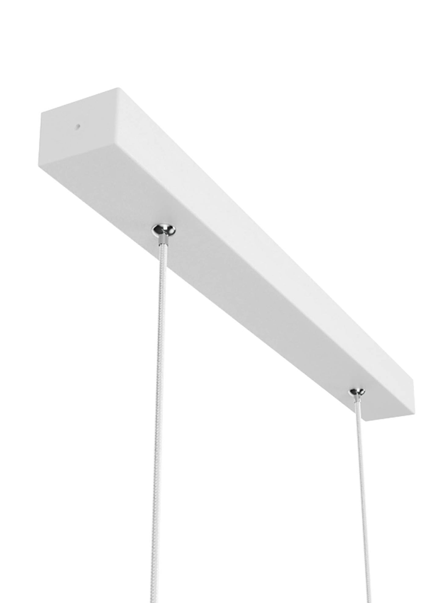 Hanok 1.2m Linear Pendant 45°, 38W LED, 3000K, 2650lm, White, 3yrs Warranty by Mantra