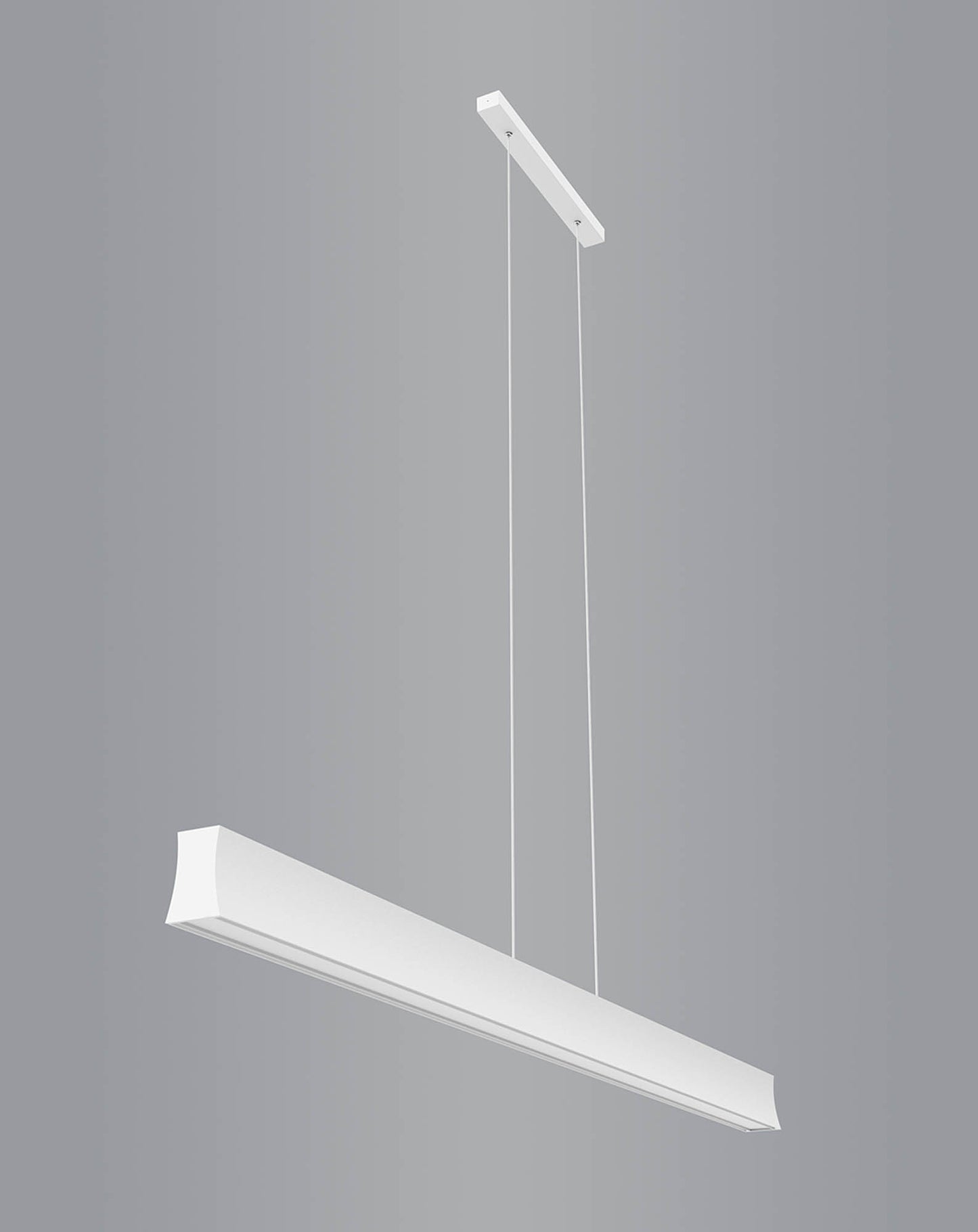 Hanok 1.2m Linear Pendant 110°, 38W LED, 3000K, 2850lm, White, 3yrs Warranty by Mantra