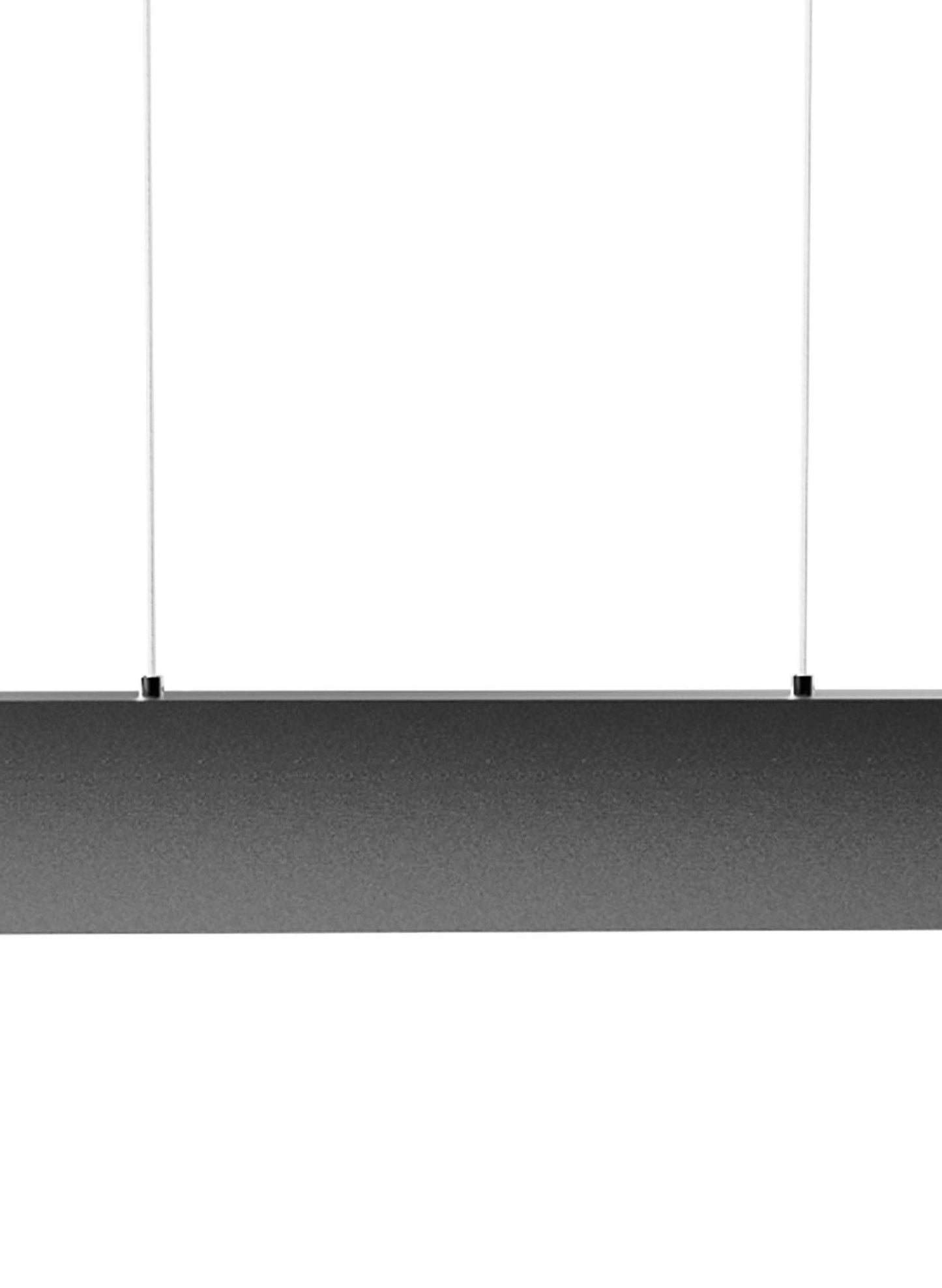 Hanok 1.2m Linear Pendant 45°, 38W LED, 3000K, 2650lm, Black, 3yrs Warranty by Mantra