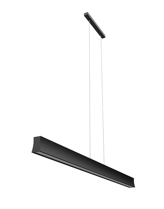 Hanok 1.2m Linear Pendant 110°, 38W LED, 3000K, 2850lm, Black, 3yrs Warranty by Mantra