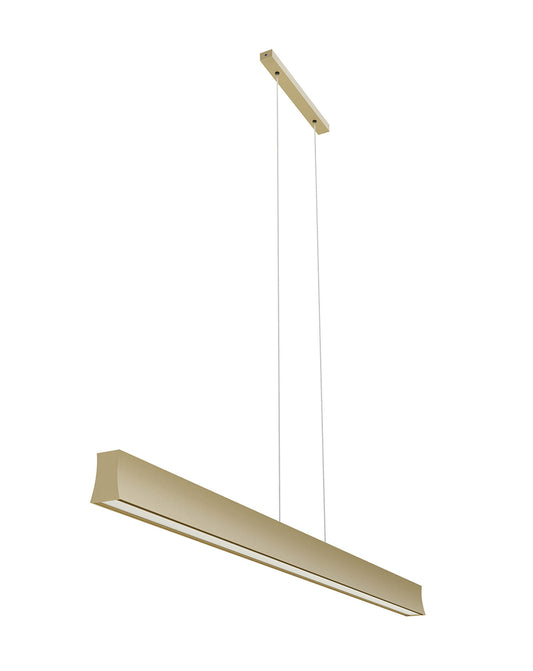 Hanok 1.2m Linear Pendant 110°, 38W LED, 3000K, 2850lm, Sand Brown, 3yrs Warranty by Mantra