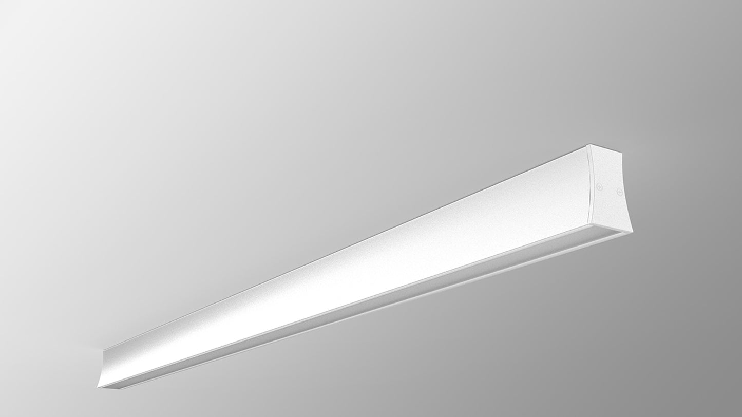 Hanok 1.2m Linear Ceiling Light 110°, 38W LED, 3000K, 2850lm, White, 3yrs Warranty by Mantra