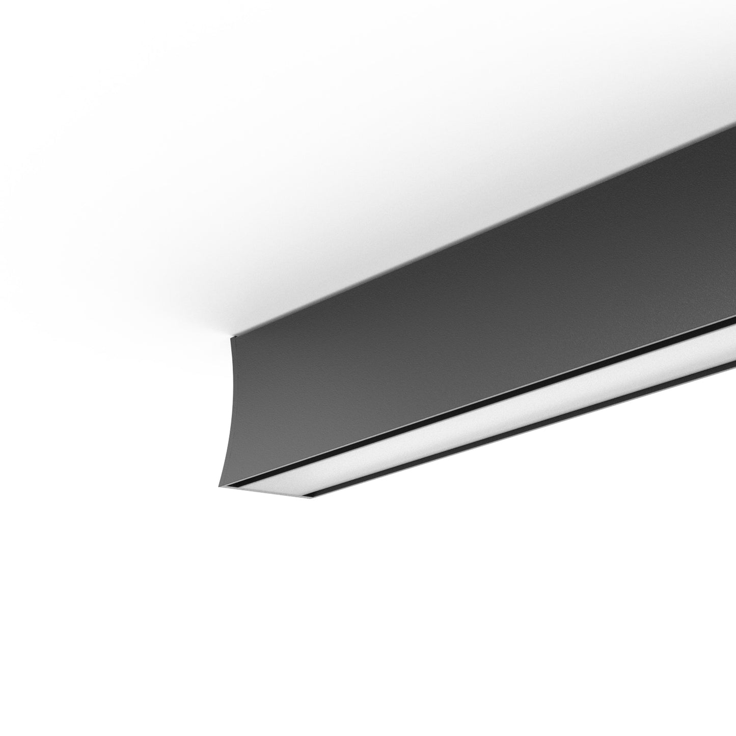 Hanok 40cm Linear Ceiling Light 110°, 14W LED, 3000K, 950lm, Black, 3yrs Warranty by Mantra