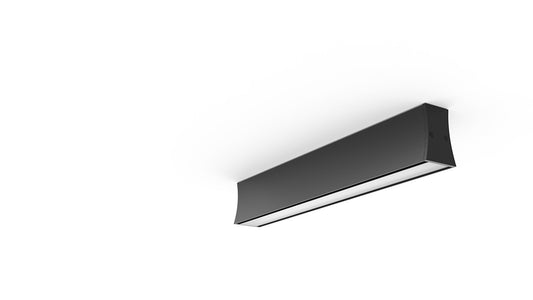 Hanok 40cm Linear Ceiling Light 110°, 14W LED, 3000K, 950lm, Black, 3yrs Warranty by Mantra