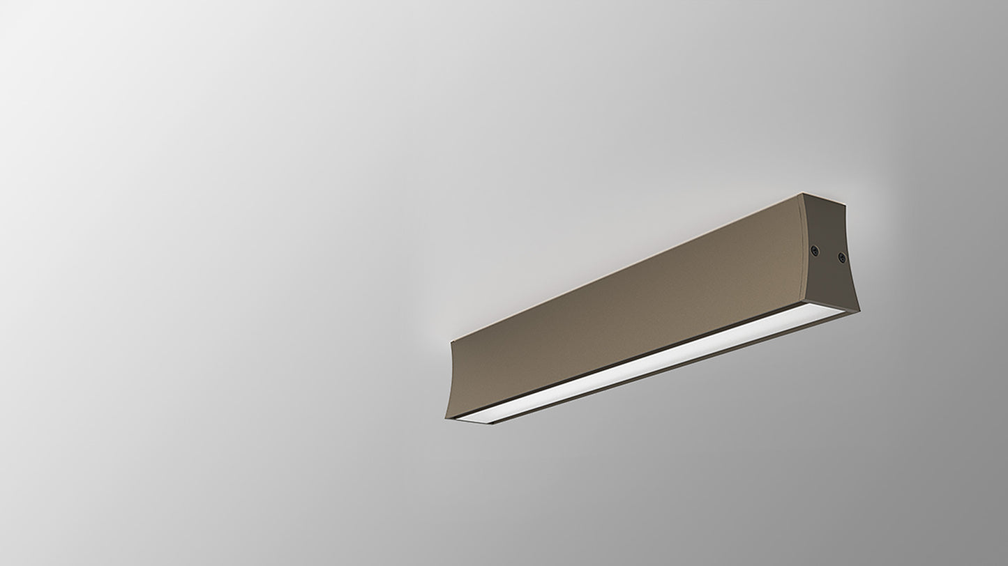 Hanok 40cm Linear Ceiling Light 110°, 14W LED, 3000K, 950lm, Sand Brown, 3yrs Warranty by Mantra