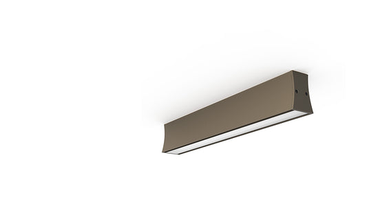 Hanok 40cm Linear Ceiling Light 110°, 14W LED, 3000K, 950lm, Sand Brown, 3yrs Warranty by Mantra