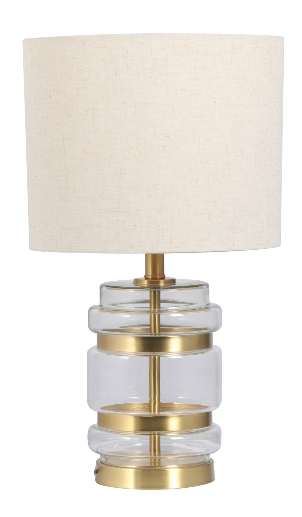 Hartley Satin Brass Table Lamp with Shade