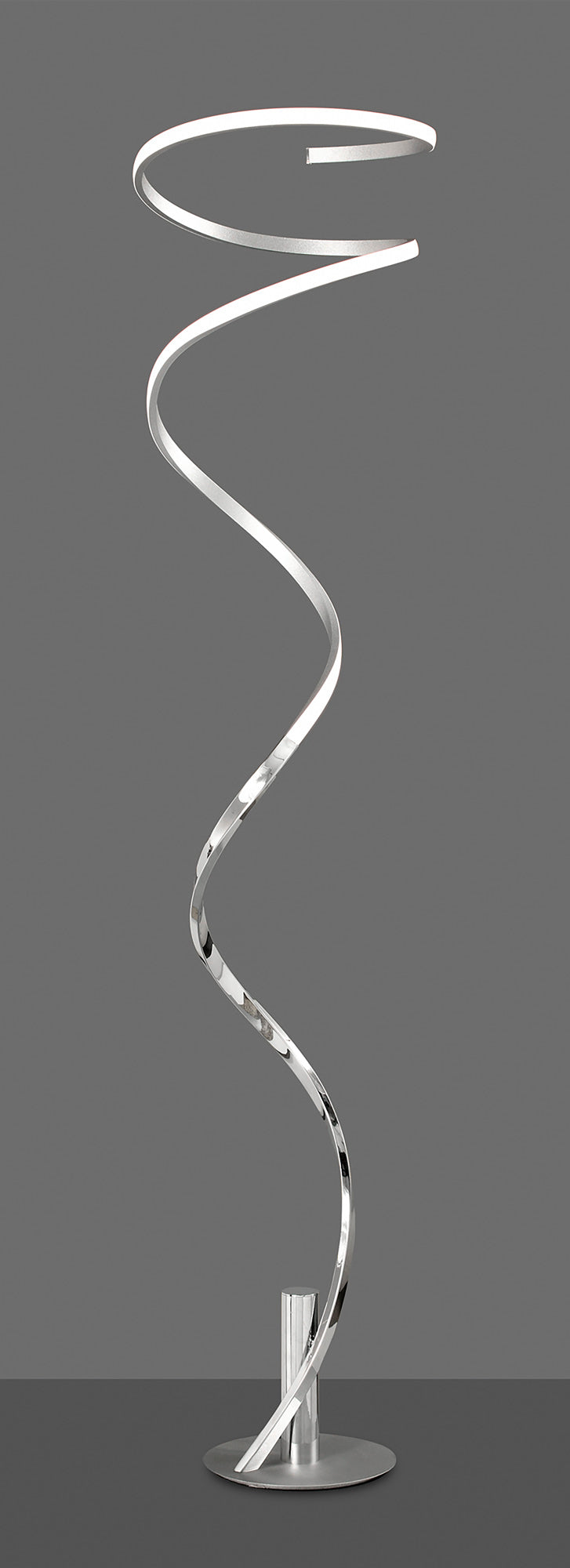 Helix Floor Lamp 180cm, 42W LED, 3000K, 3360lm, Silver & Chrome, 3yrs Warranty by Mantra