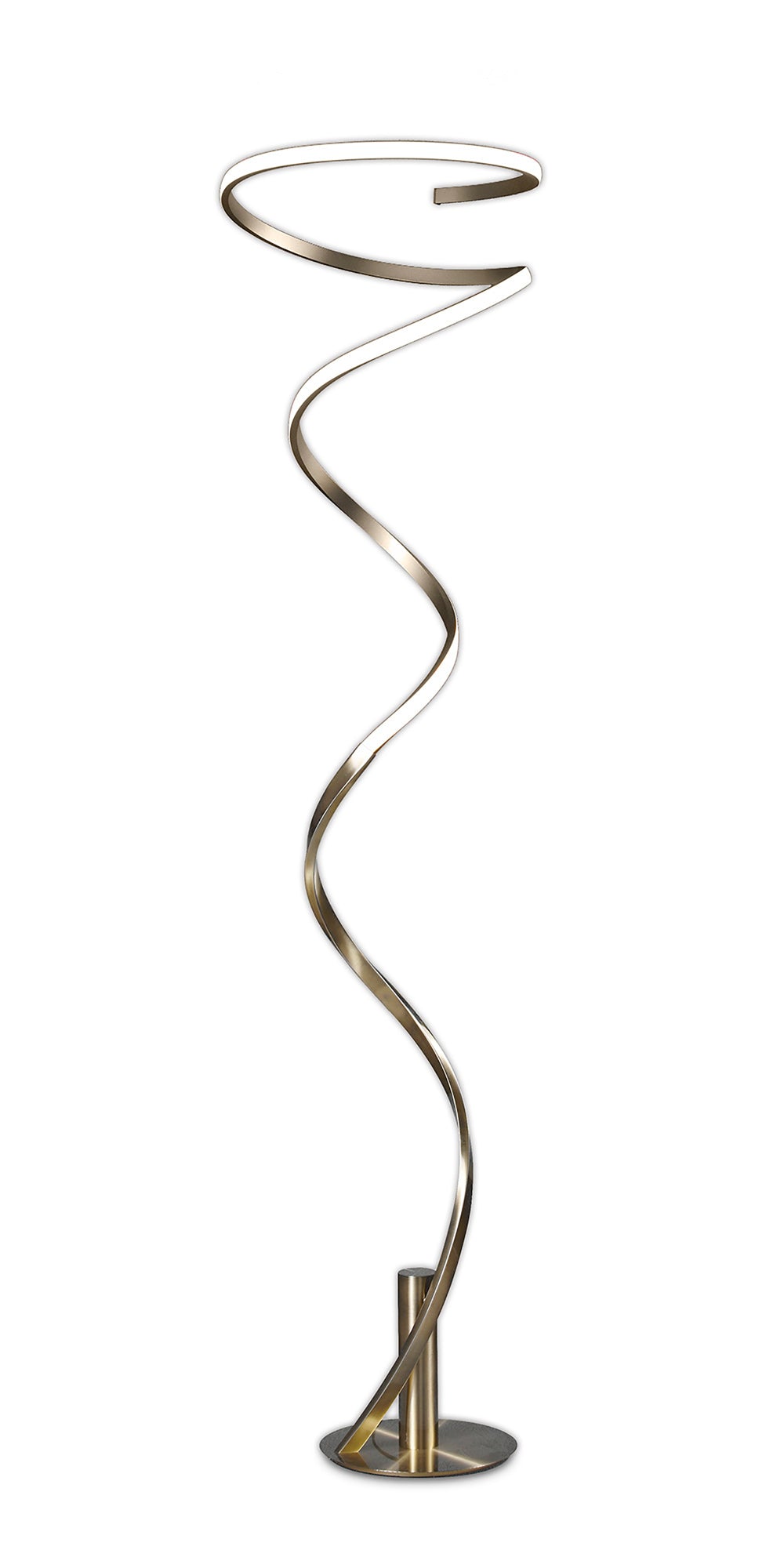 Helix Floor Lamp 180cm, 42W LED, 3000K, 3360lm, Antique Brass, 3yrs Warranty by Mantra