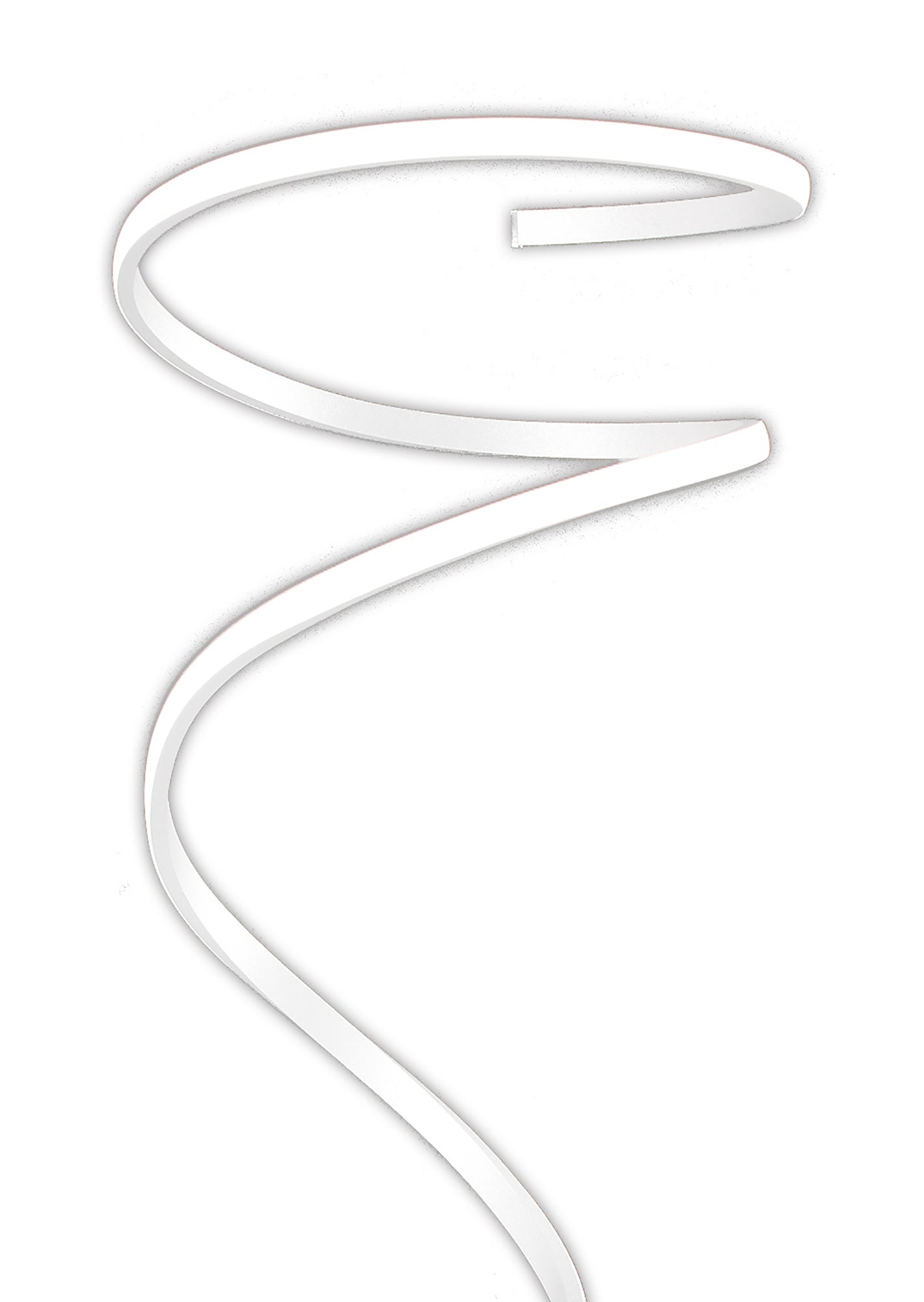 Helix Floor Lamp 180cm, 42W LED, 4000K, 3360lm, White & Chrome, 3yrs Warranty by Mantra