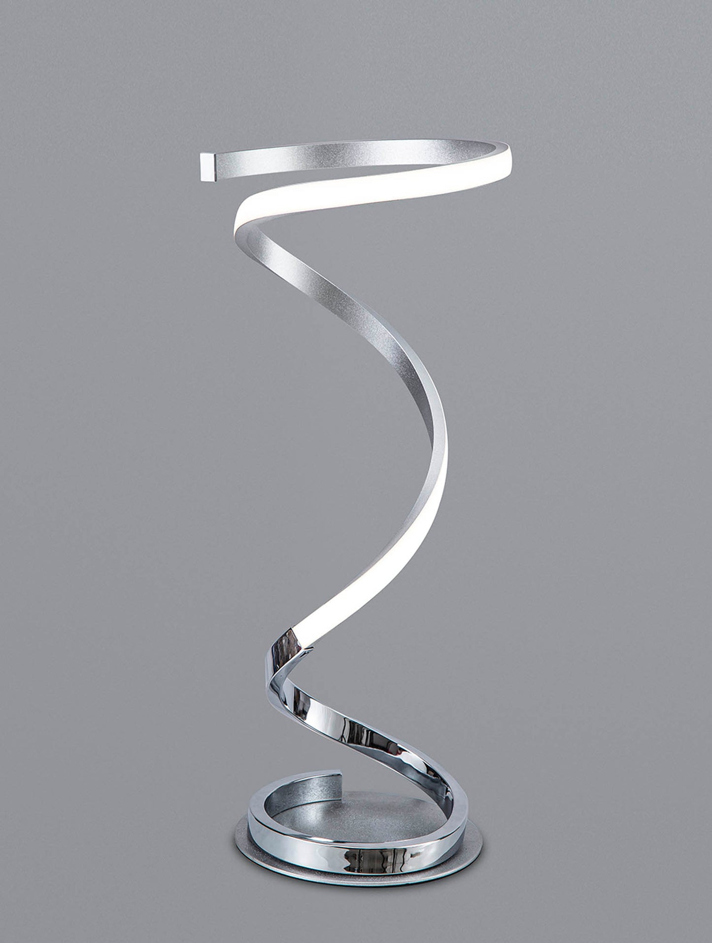 Helix Table Lamp 52cm, 20W LED, 3000K, 1600lm, Polished Chrome, 3yrs Warranty by Mantra