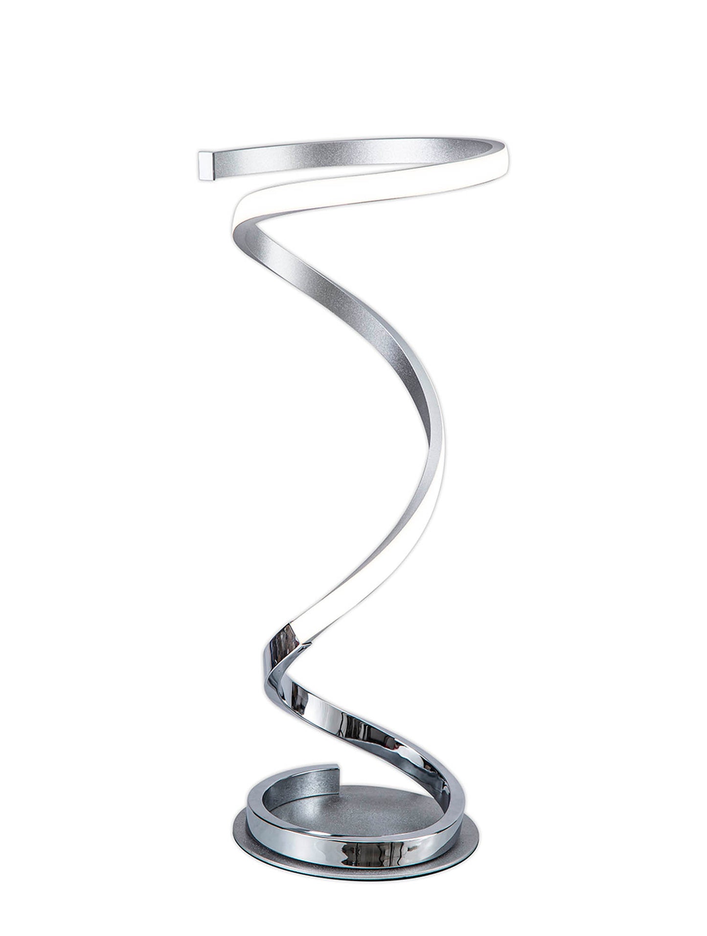 Helix Table Lamp 52cm, 20W LED, 3000K, 1600lm, Polished Chrome, 3yrs Warranty by Mantra