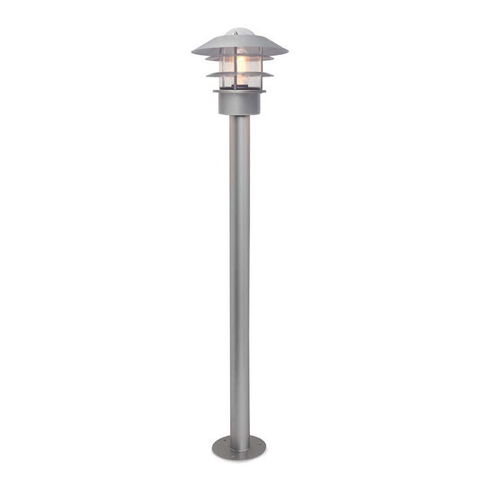 Helsingor 1 Light Bollard Lantern – Silver