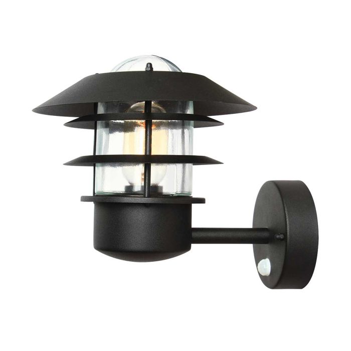 Helsingor 1 Light PIR Wall Lantern - Black