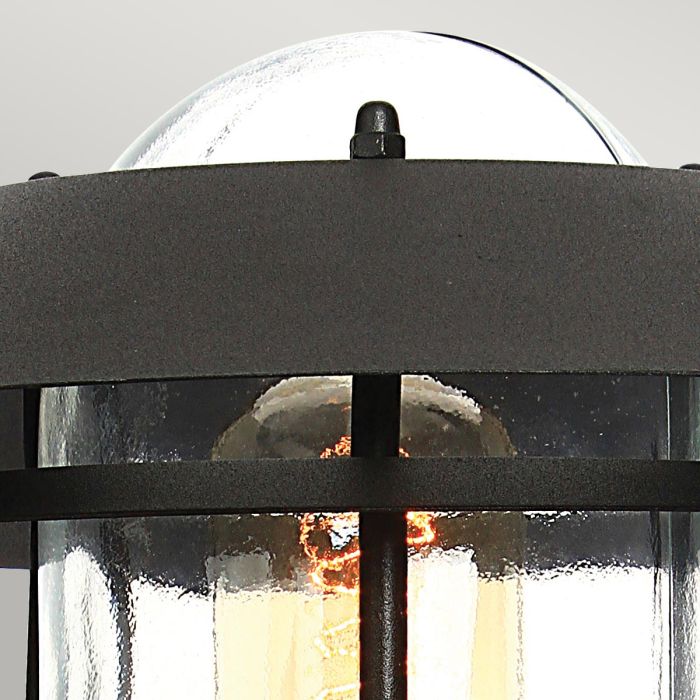 Helsingor 1 Light PIR Pedestal Lantern - Black