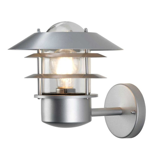 Helsingor 1 Light Wall Lantern - Silver
