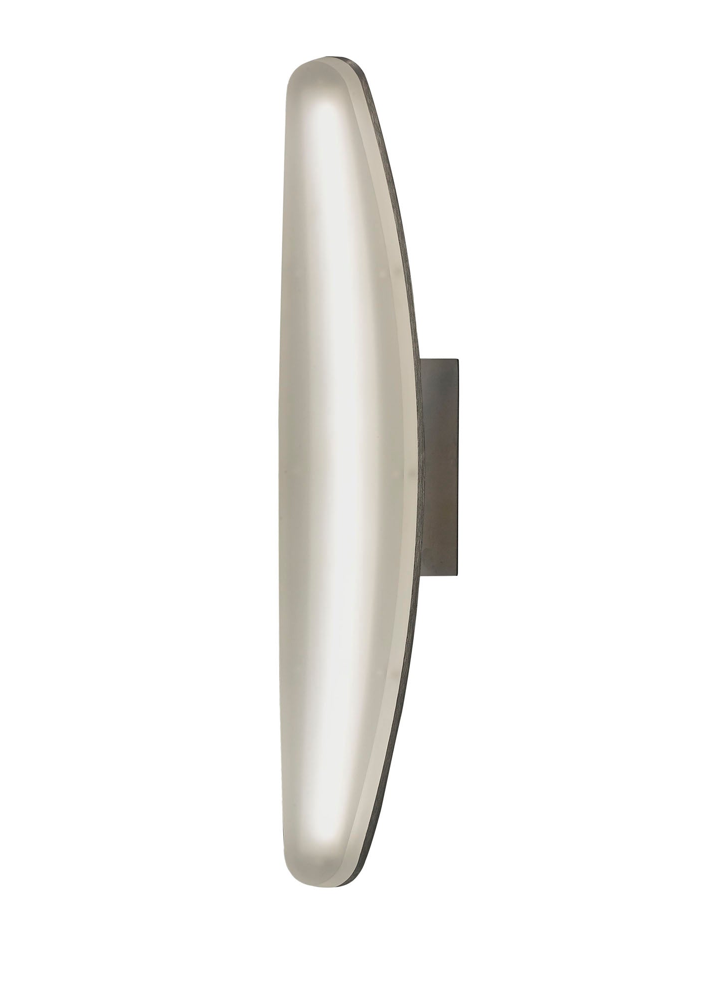 Hemisferic Wall Lamp 6W LED 3000K, 540lm, Satin Aluminium / Frosted Acrylic, 3yrs Warranty by Mantra