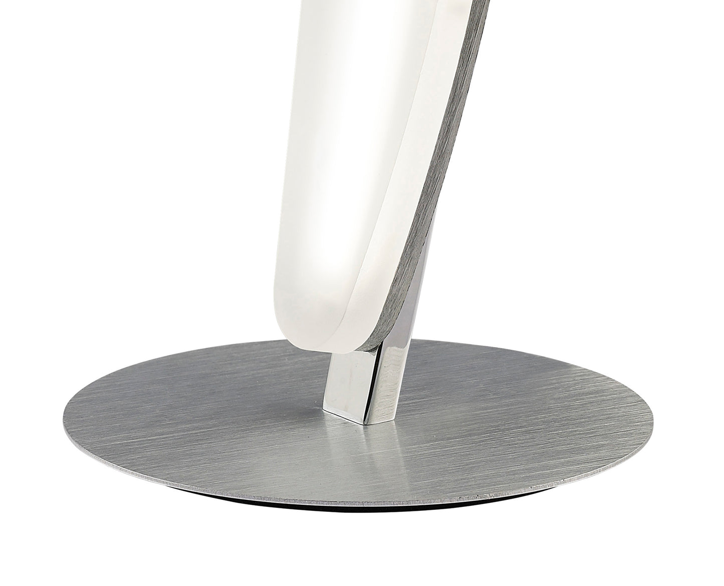 Hemisferic Table Lamp 6W LED 3000K, 540lm, Satin Aluminium / Frosted Acrylic, 3yrs Warranty by Mantra