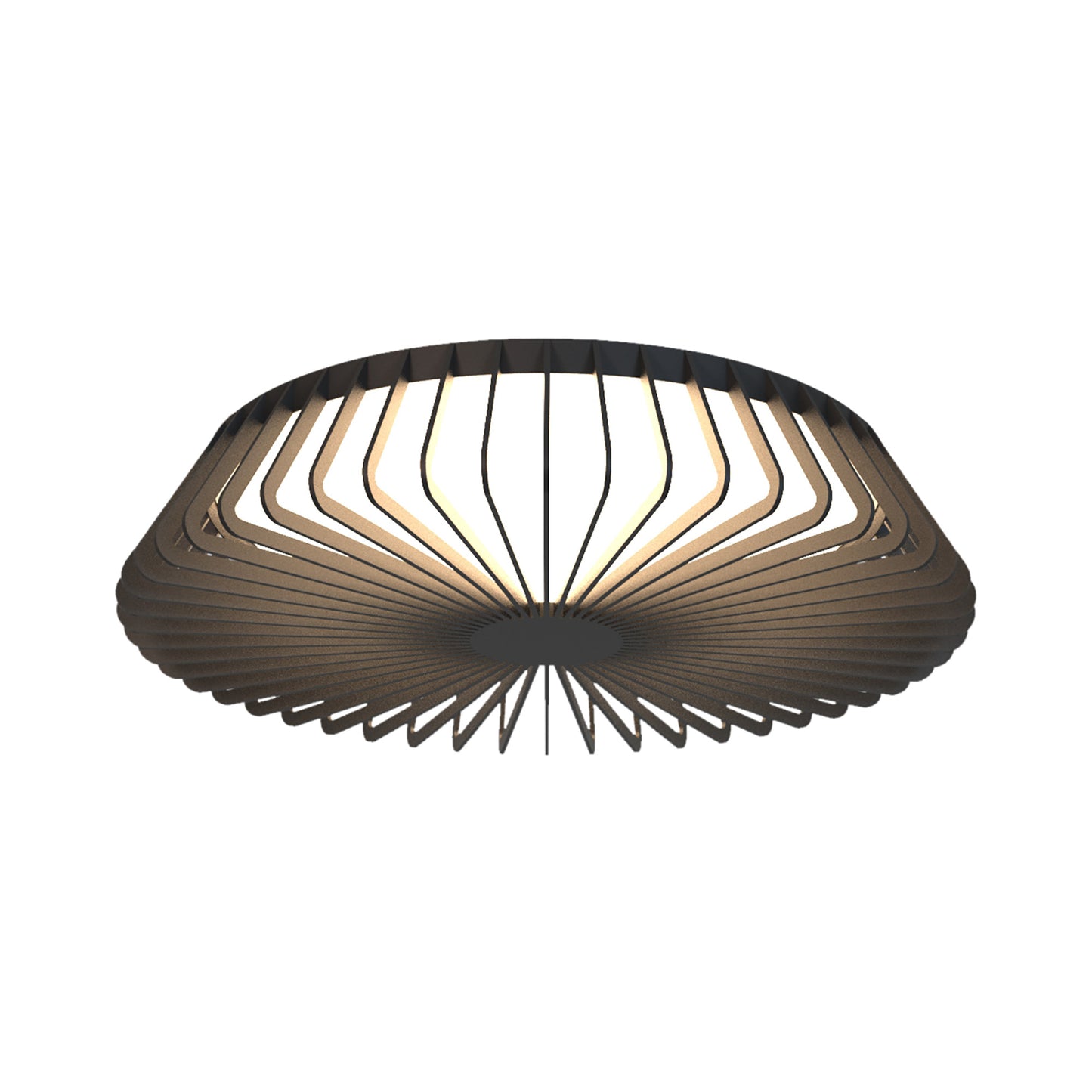 Himalaya 63cm Round Ceiling (Light Only), 80W LED, 2700-5000K Tuneable White, 3500lm, Remote Control, Black, 3yrs Warranty by Mantra