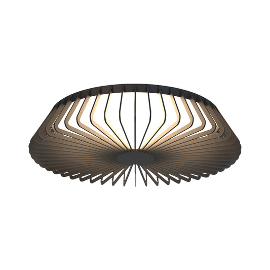 Himalaya 63cm Round Ceiling (Light Only), 80W LED, 2700-5000K Tuneable White, 3500lm, Remote Control, Black, 3yrs Warranty by Mantra