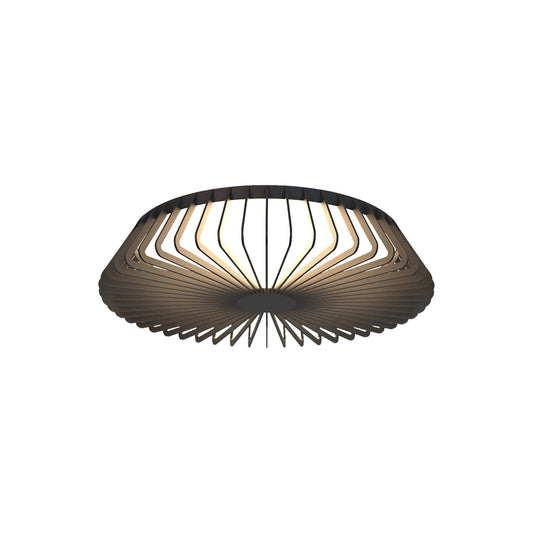 Himalaya 53cm Round Ceiling (Light Only), 56W LED, 2700-5000K Tuneable White, 2500lm, Remote Control, Black, 3yrs Warranty by Mantra