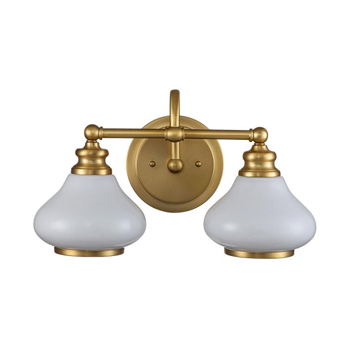 Ainsley 2 Light Wall Light - Brushed Brass