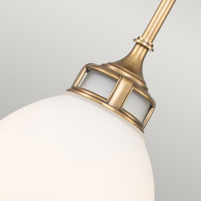 Amelia 1 Light Medium Pendant - Heritage Brass
