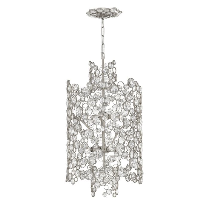 Anya Two Tier Pendant - Silver Leaf