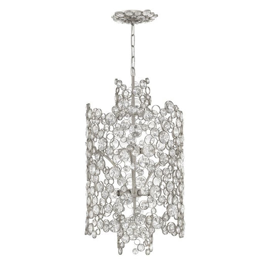 Anya Two Tier Pendant - Silver Leaf
