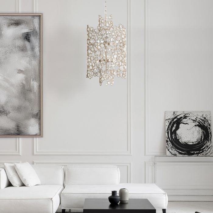 Anya Two Tier Pendant - Silver Leaf