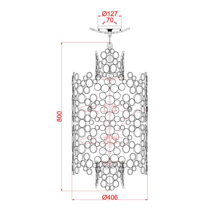 Anya Two Tier Pendant - Silver Leaf