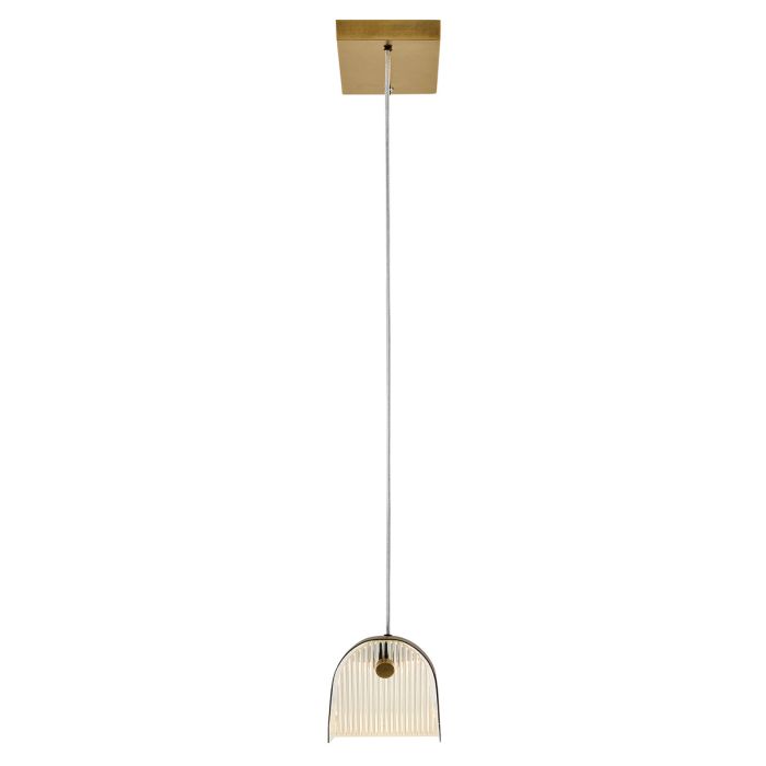 Arco Linear LED pendant - Heritage Brass