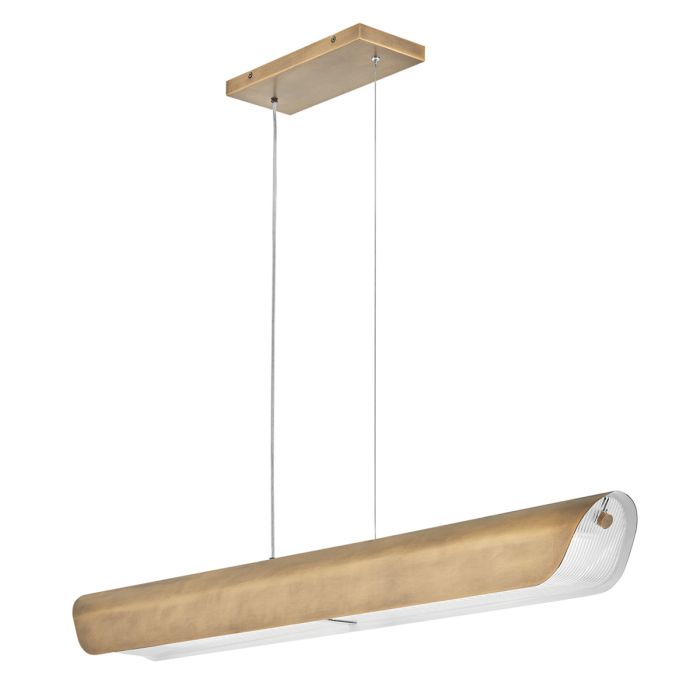 Arco Linear LED pendant - Heritage Brass