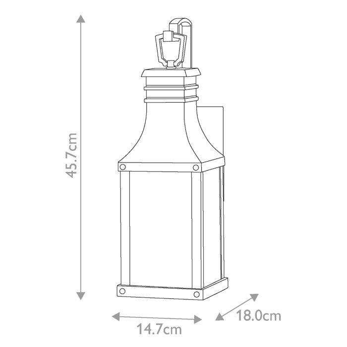 Beacon Hill 1lt Small Wall Lantern - Museum Black