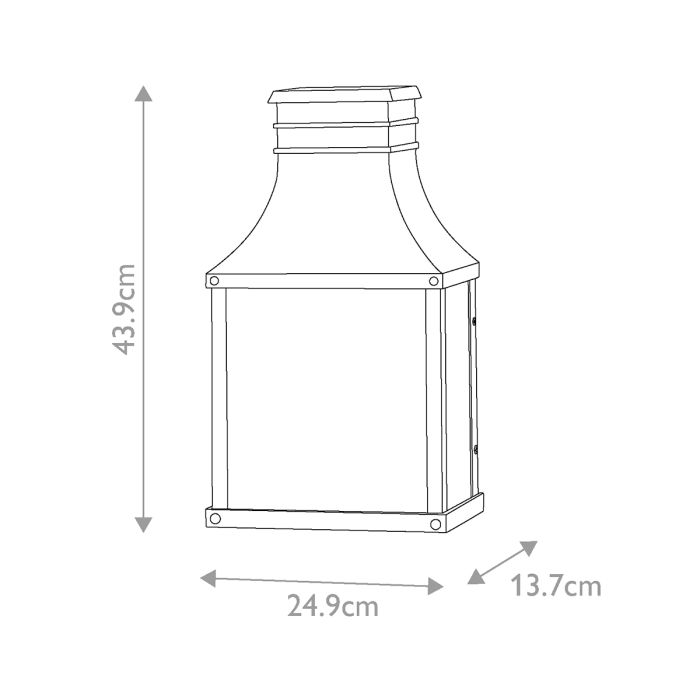 Beacon Hill 2lt Half Wall Lantern - Museum Black
